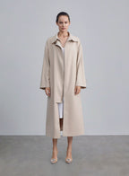 Wide Placekt Belted Trench Coat - Winter Wheat, S image