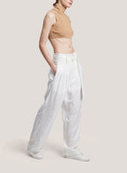 Relaxed Wide-Leg Pants - Offwhite, S image