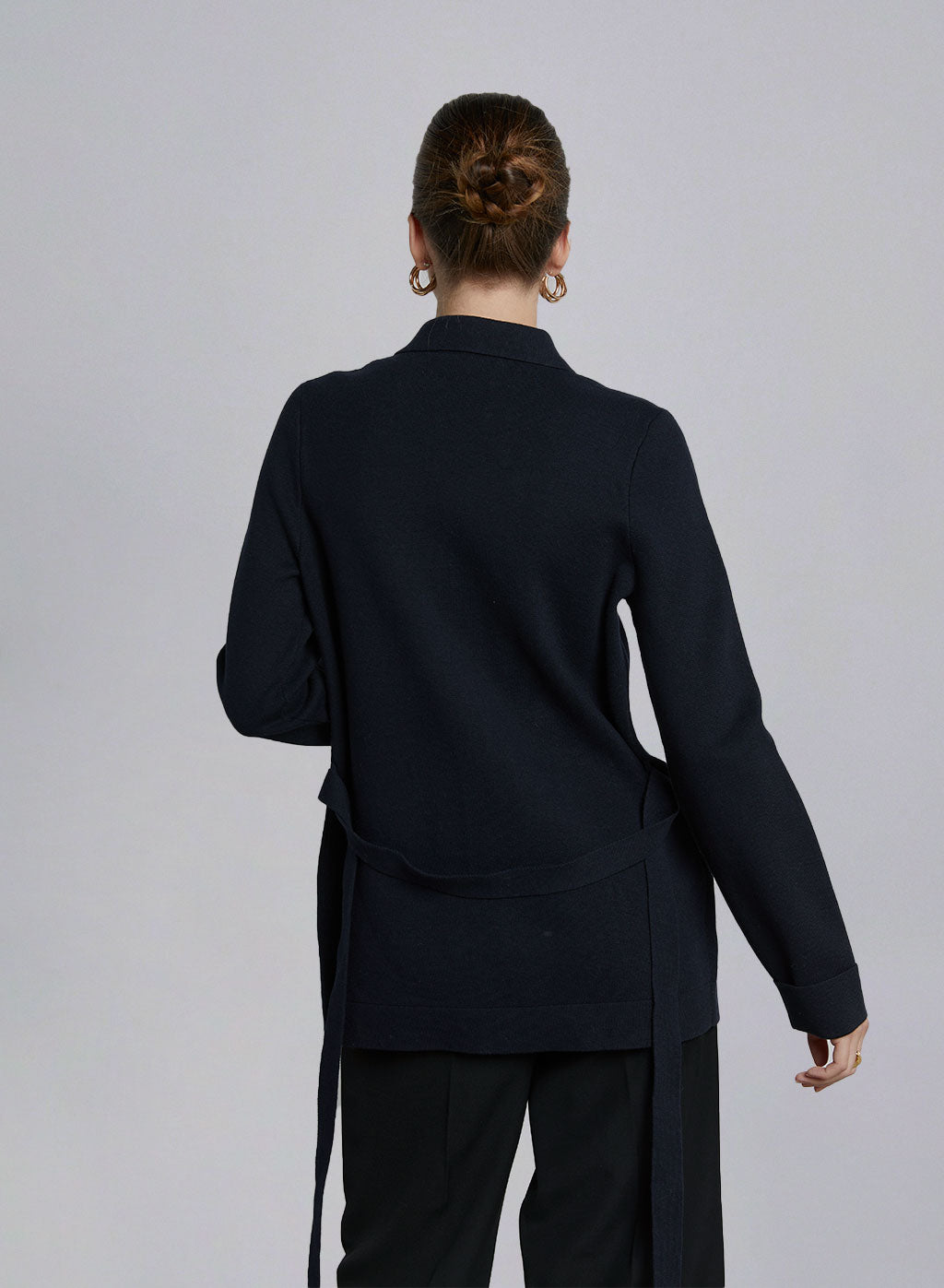 Belted Button-Down Short Coat image 1