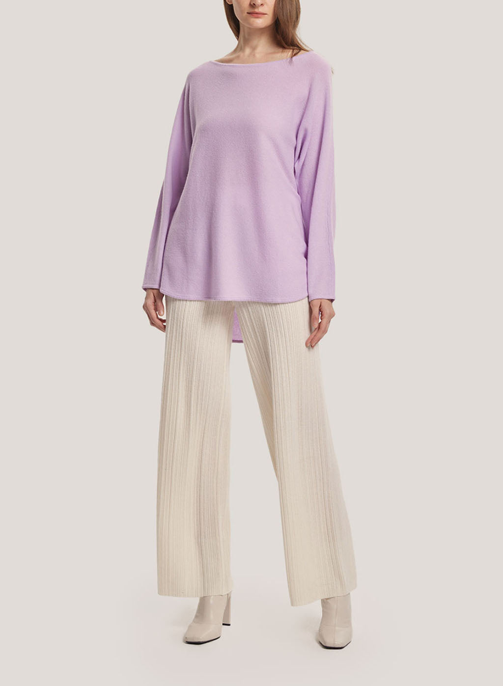Boatneck Oversized Cashmere Sweater - Alto, L image