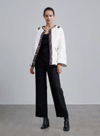 Contrast Trim Crewneck Down Jacket image 0