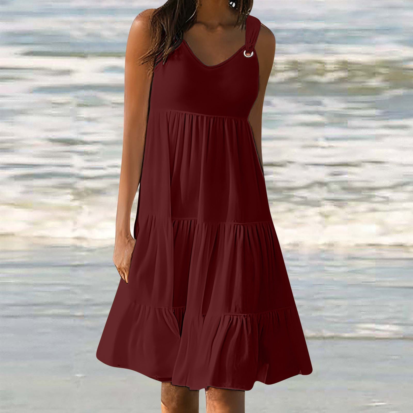 Casual Elegant Stitching Dress Women image 6