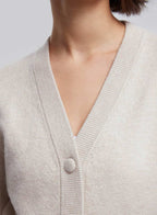 Beige Cropped Cardigan
