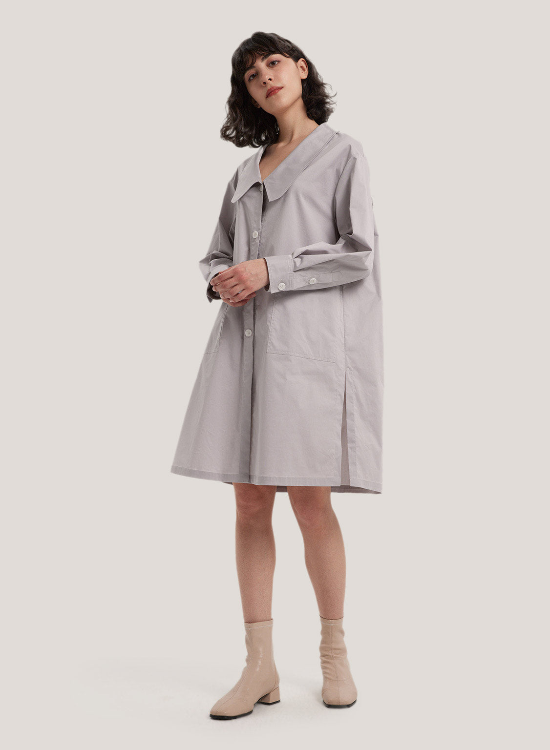 button down shirt dress