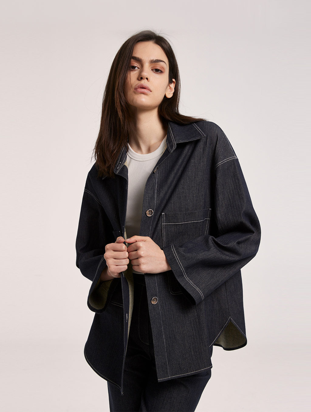 Buttoned Denim Jacket