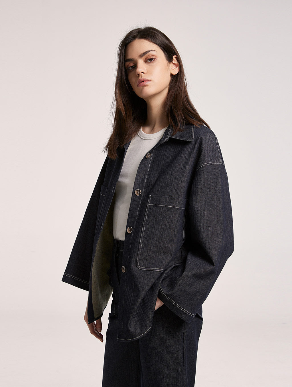 Buttoned Denim Jacket