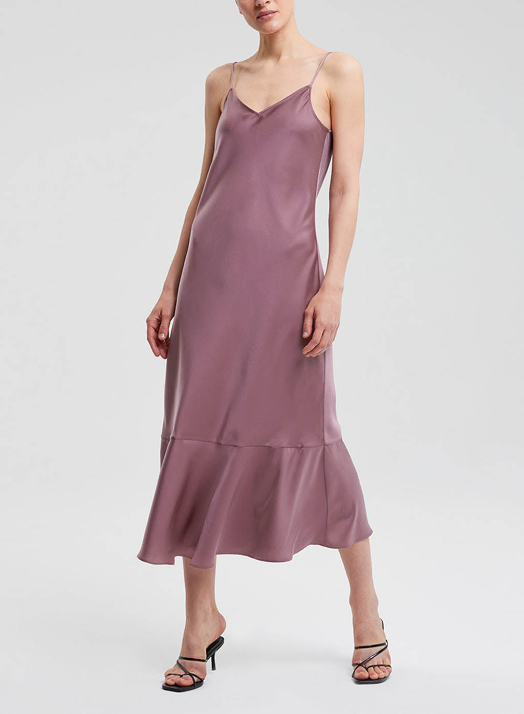 Slip Cami Midi Dress - Ash Rose, M image
