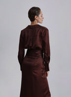 Maison Belted Silk Shirt Dress image 1