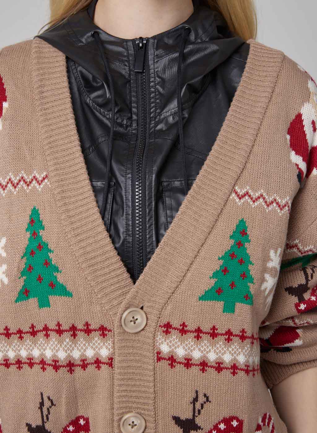 Santa Claus Print Cardigan image 4