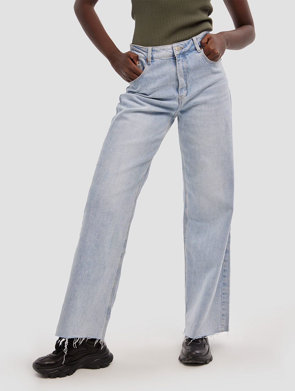 Straight Medium Washed Jeans image 0