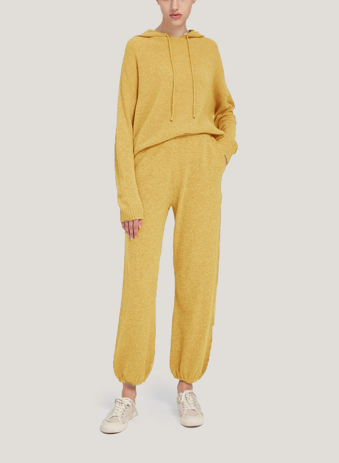 Fine-Knit Wool-Cashmere Hoodie Set image 0