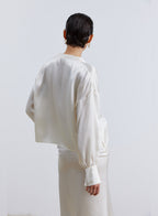 Strap-winding Kimono Silk Blouse image 1