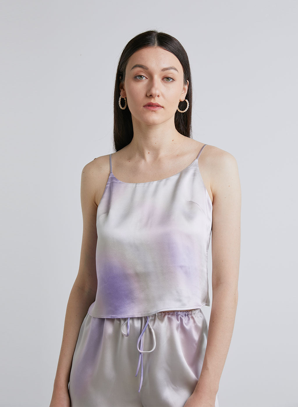 Back Lace Up Silk Camisole image 0