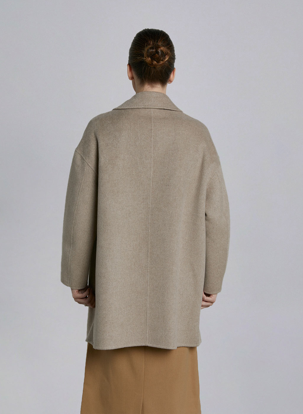 Cashmere Notch Lapel Short Coat