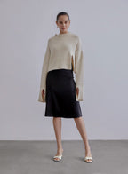 Slit Sleeves Cashmere Sweater