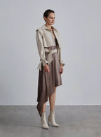 Cropped Faux Leather Motorcycle Jacket image 1