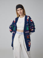 Santa Claus Print Cardigan - Old Navy, XL image