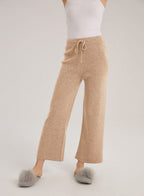 Hadley Drawstring Cashmere-Wool Pants - Light Tan, M image