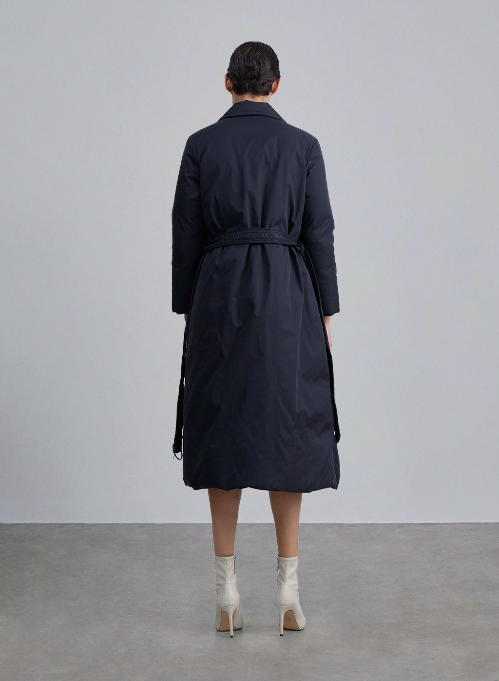 Double Breasted Ring Belted Down Coat image 1