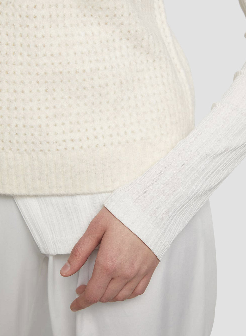 Crewneck Waffle Vest