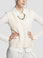 Crewneck Waffle Vest