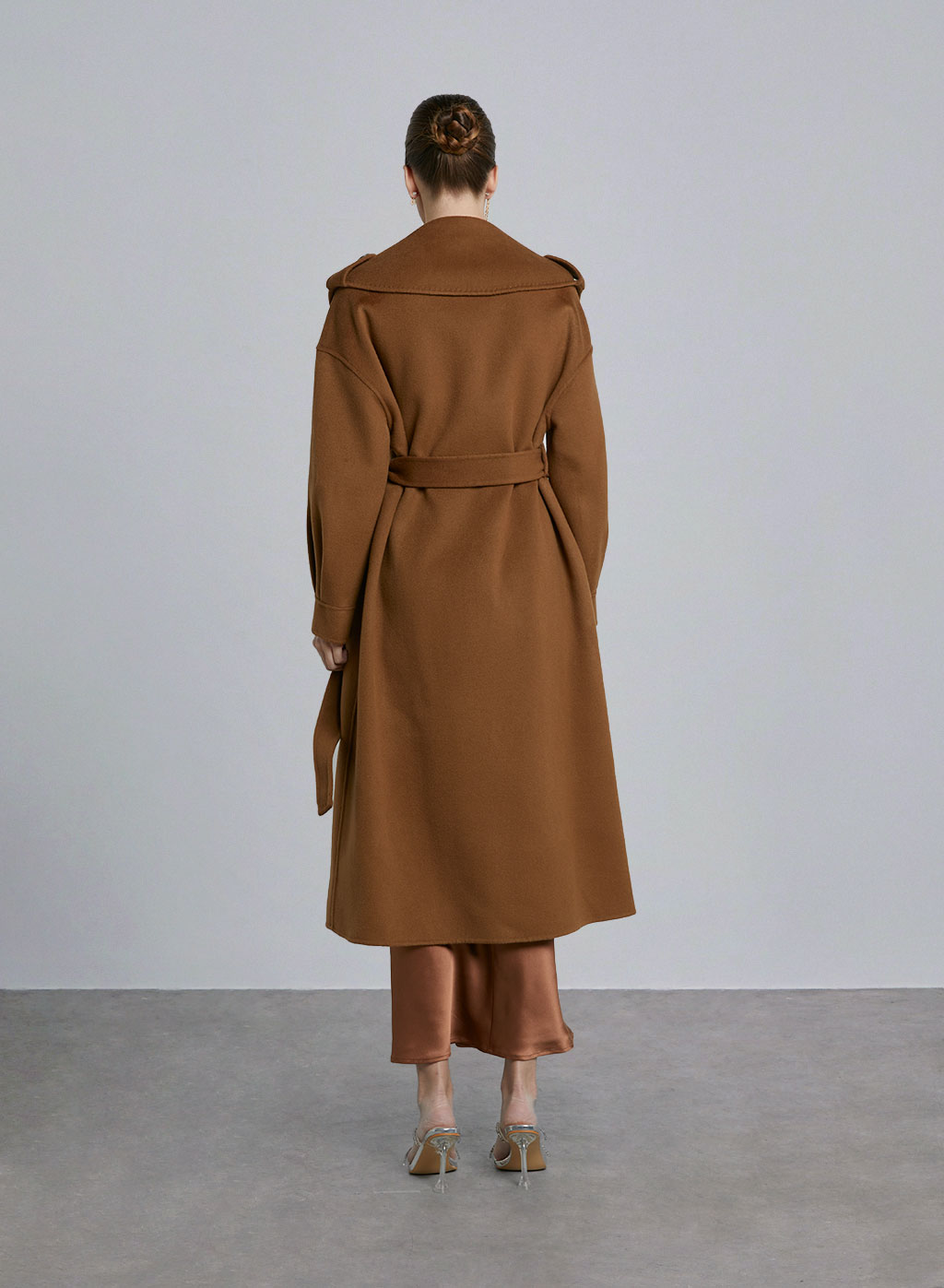 Belted Notch Lapel Wool Coat image 1