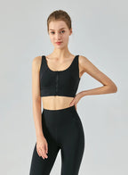 Energy Front-Zip Sports Bra - Black, L image
