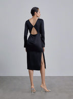 Button-Up Silk Fitted Dress image 1