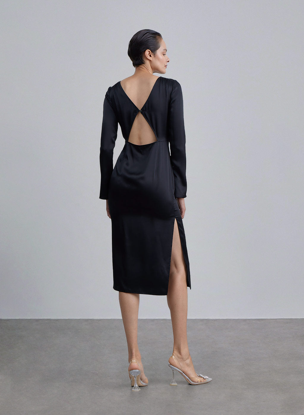 Button-Up Silk Fitted Dress image 1