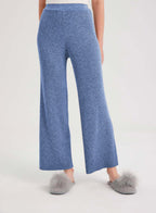 Cashmere Rib-Knit Leisure Bottoms - Cornflower Blue, XXL image