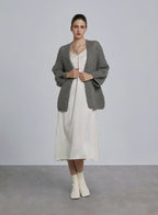 Diamond Detail Open Front Cardigan - Cloudy, S image