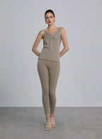 Lace-Trimmed Cashmere Camisole - Bone, S image