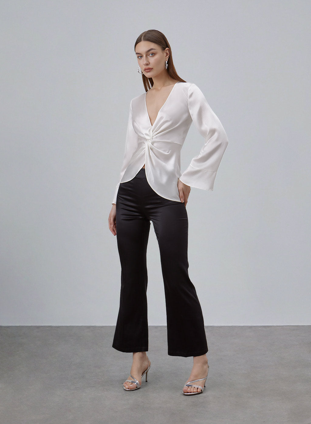Silk Flare Pants image 0