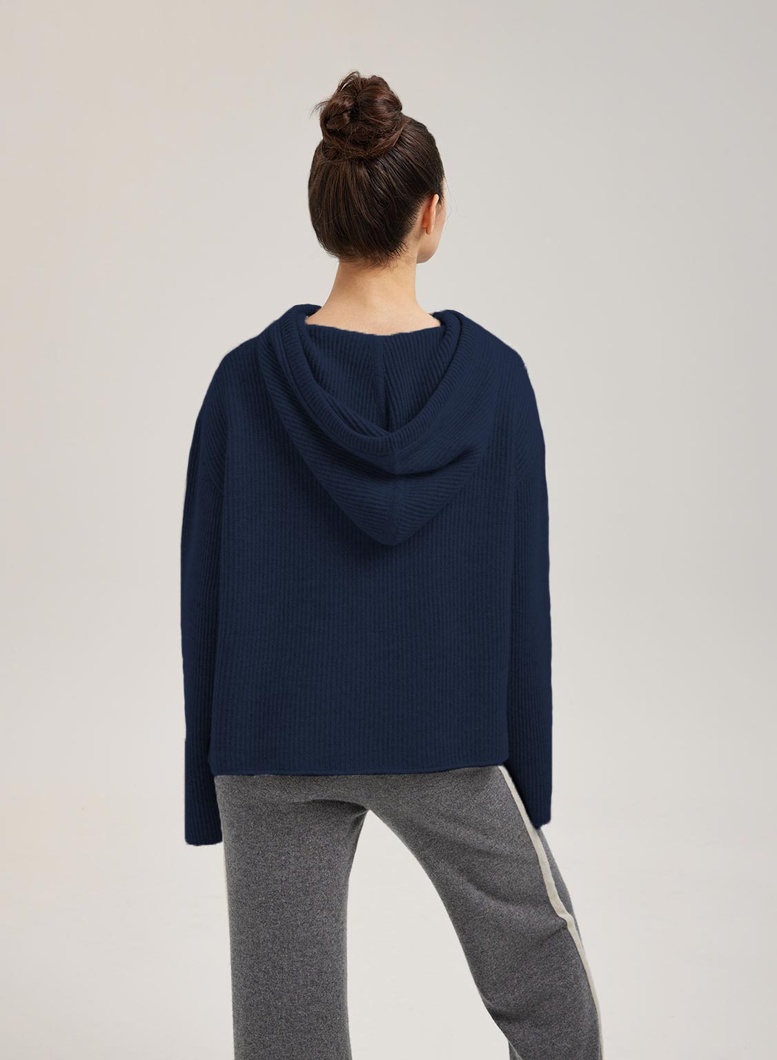 Cropped Wool-Cashmere Hoodie image 1
