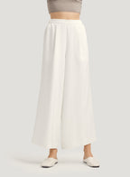 Full Length Palazzo Pants - White, M image