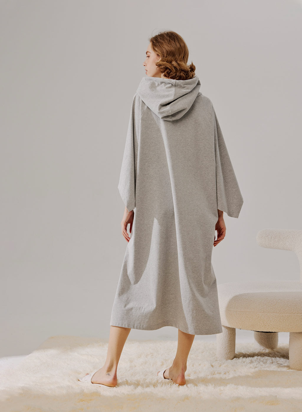 Oversized Hooded Cotton Dress image 1