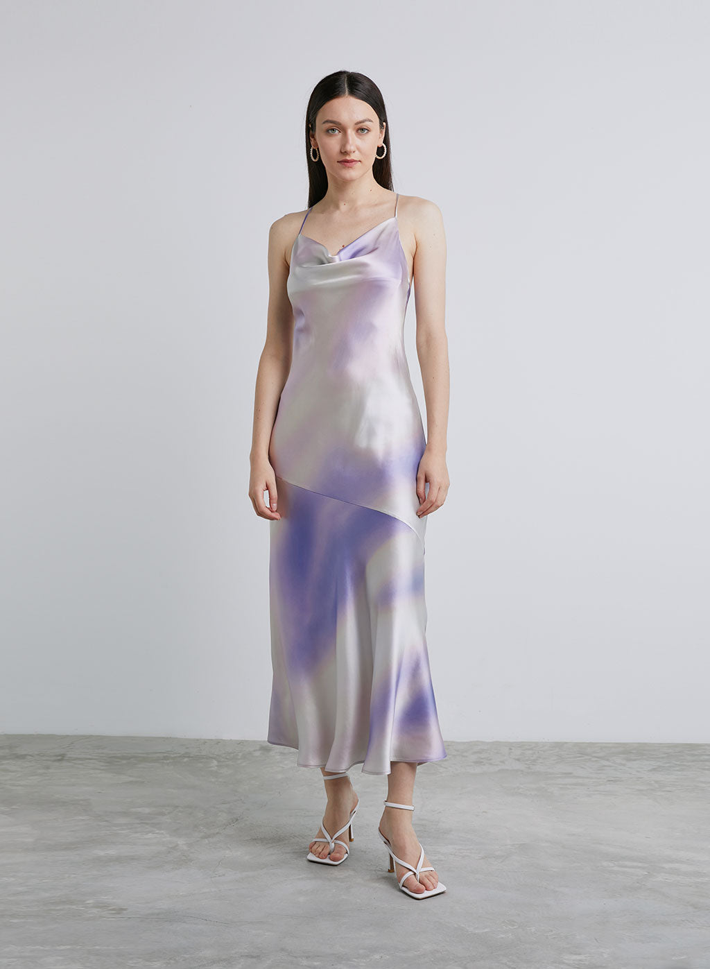 Rainbow Cross Back Silk Maxi Dress image 0