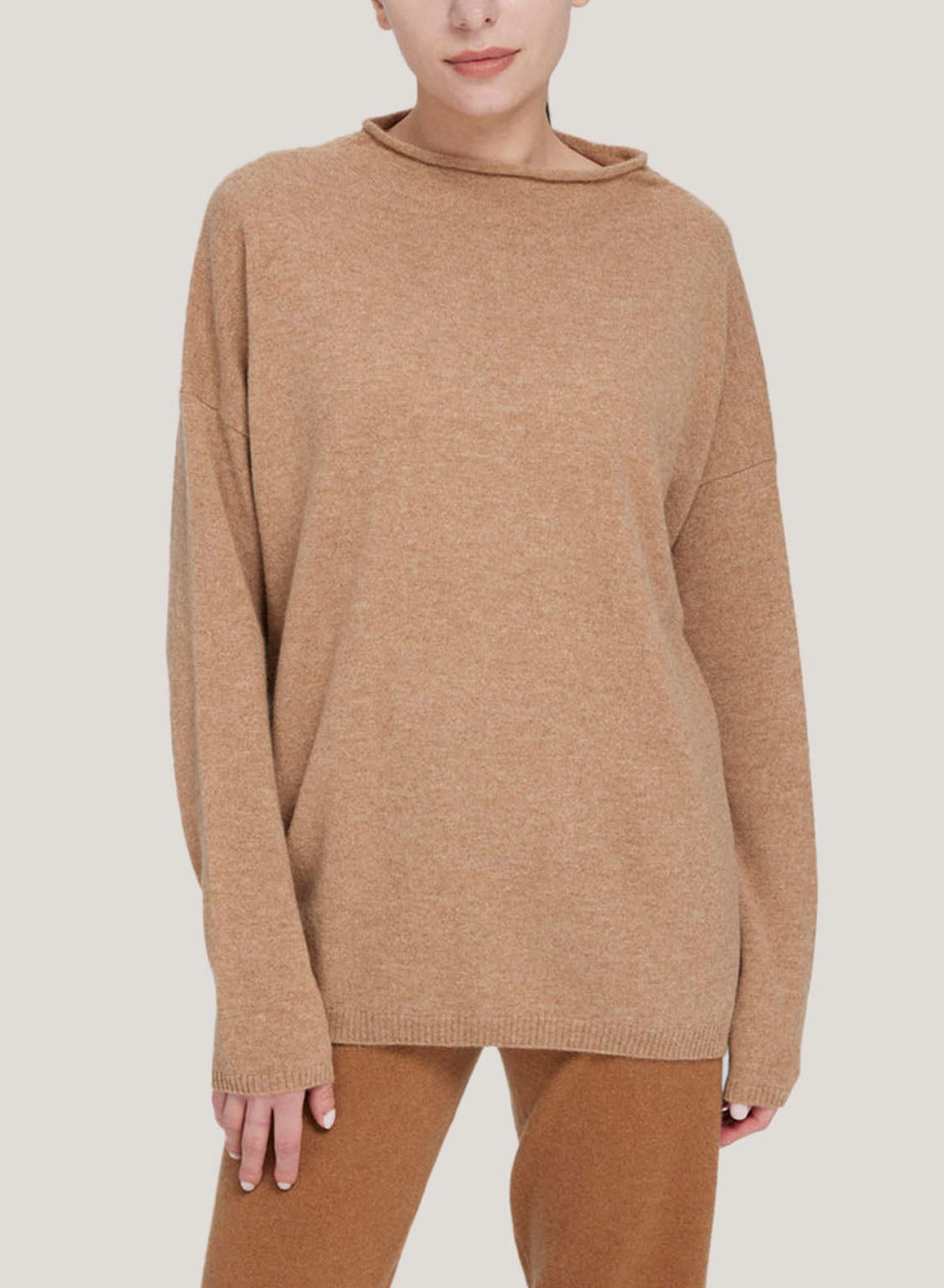 Oversize Funnel Pure Cashmere Sweater image 0