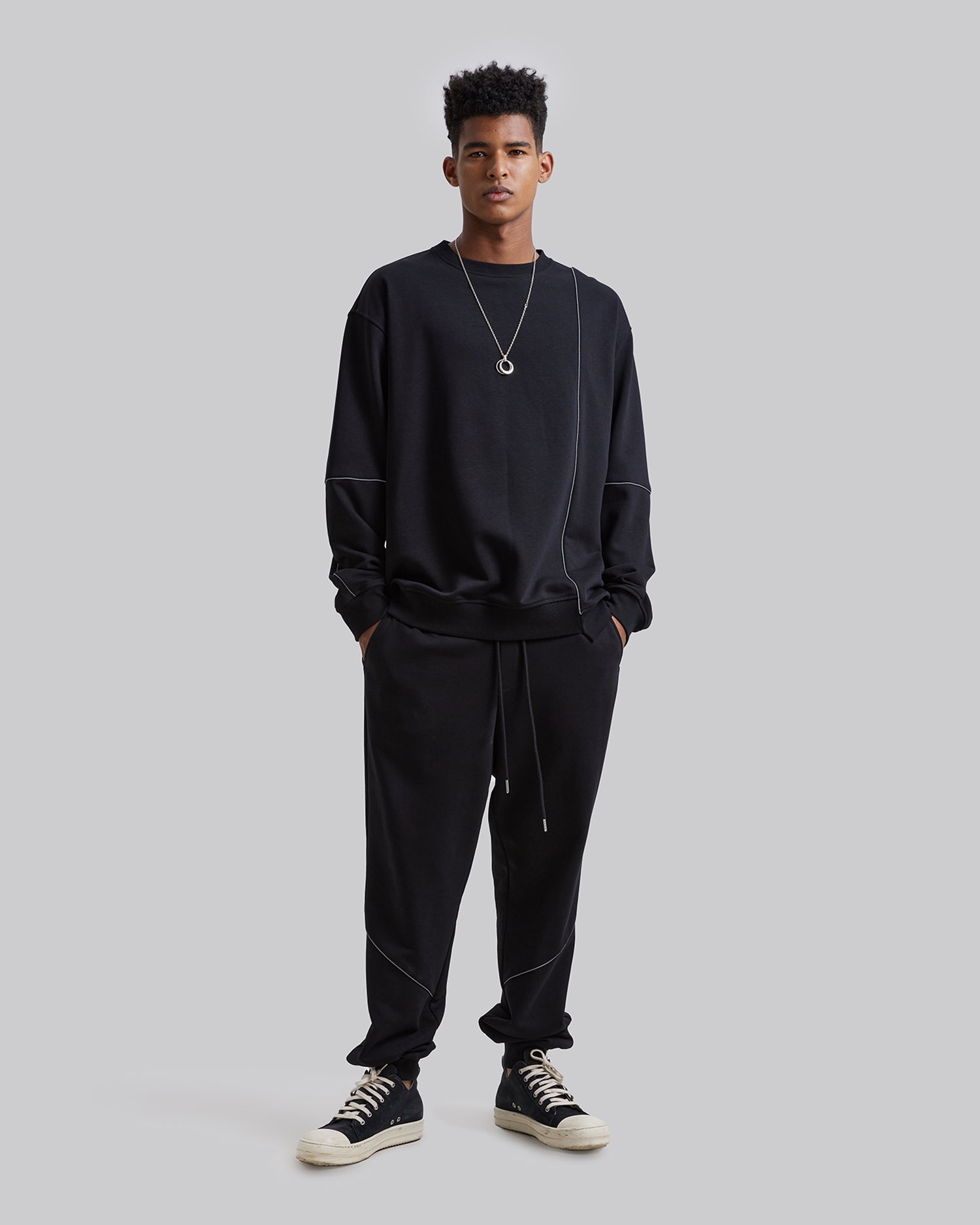 1 × Reflective Stripes Sweatshirt