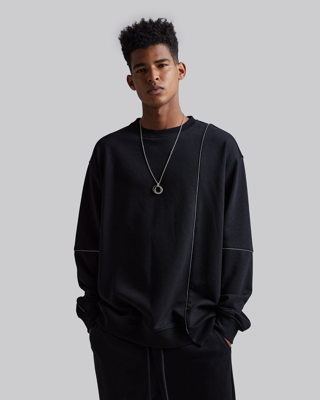 1 × Reflective Stripes Sweatshirt