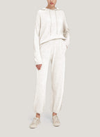 Fine-Knit Wool-Cashmere Hoodie Set - Ivory, S image