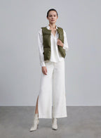 Round Neckline Puffer Vest image 0