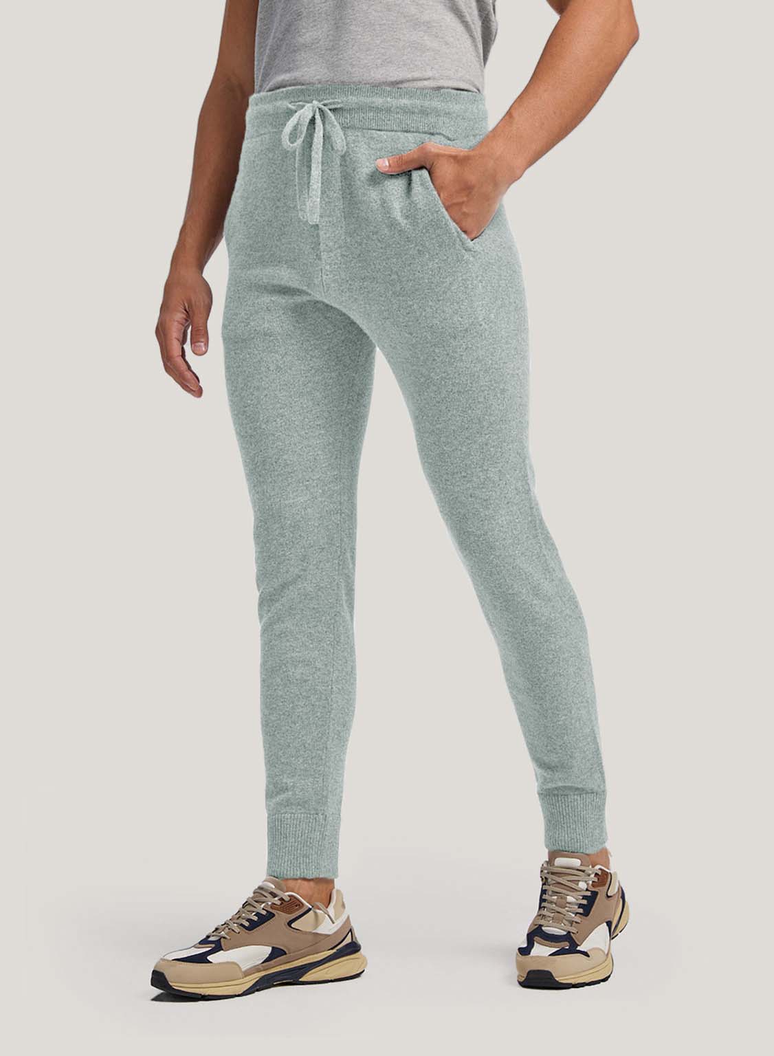Tapered-Leg Wool-Cashmere Drawstring Jogger - Lake Blue, XS image