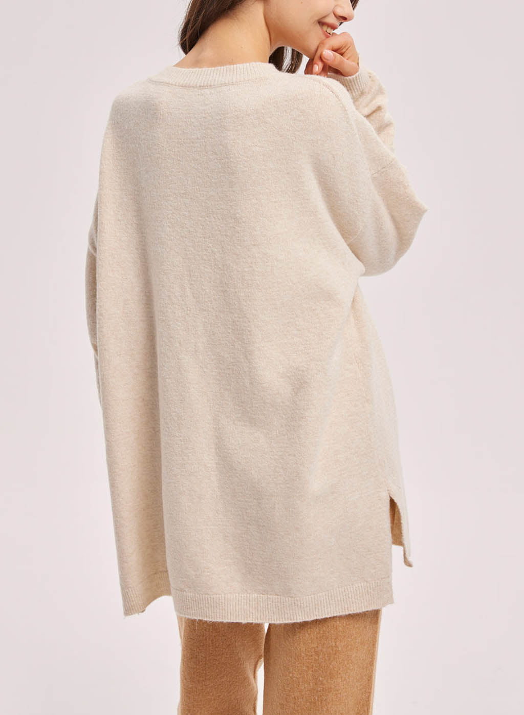 Oversized Crew-Neck Sweater image 1