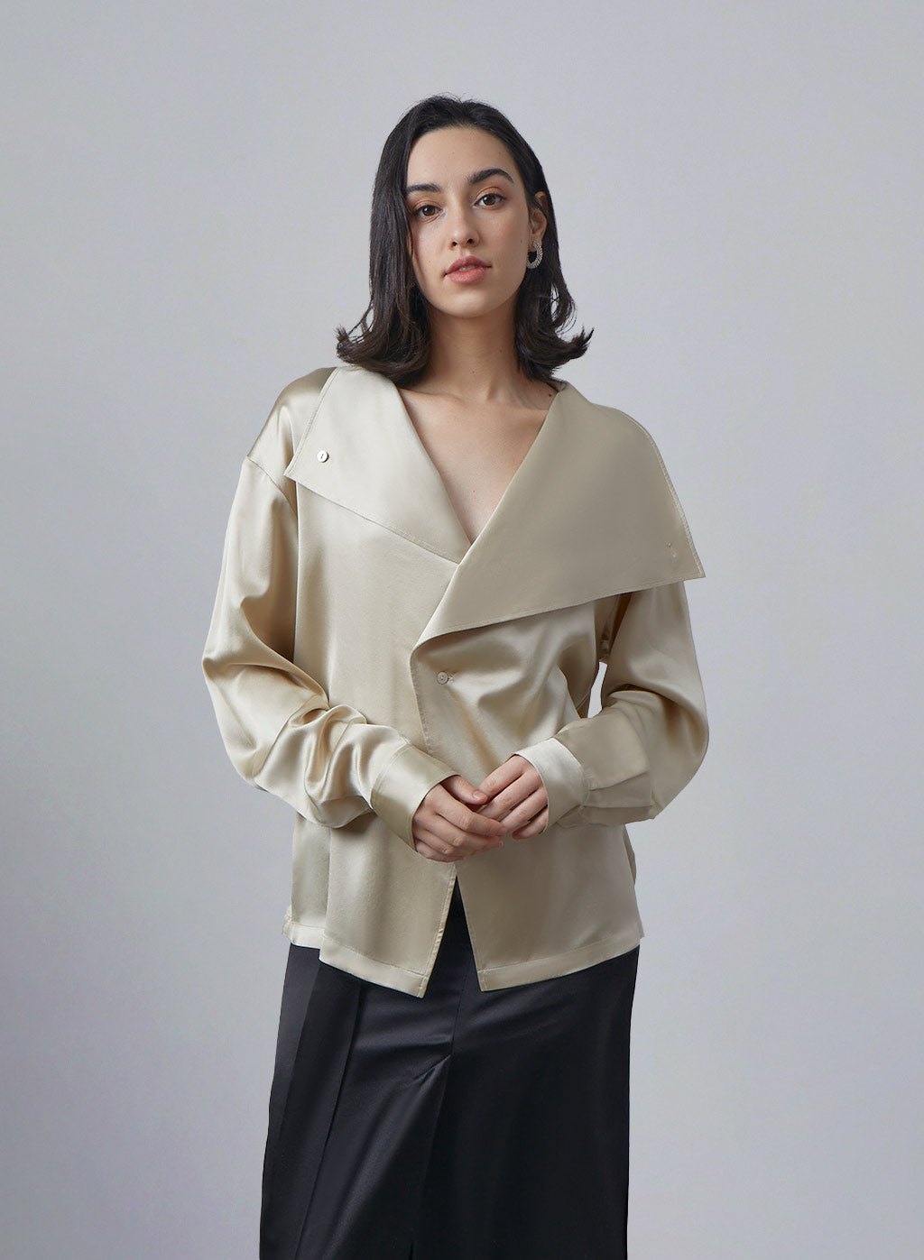 Napoleon Lapel Silk Blouse image 0