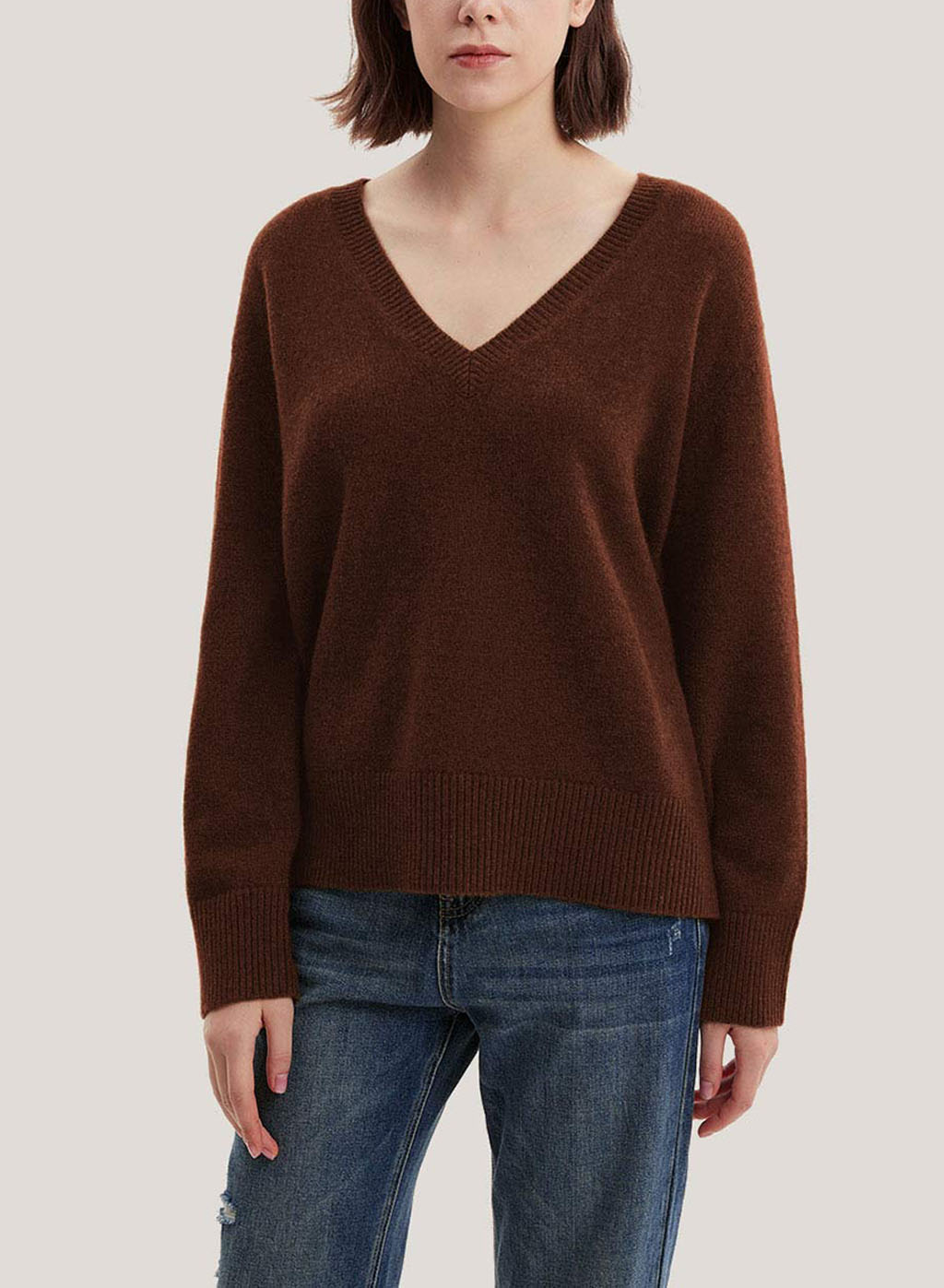 Wool And Yak-Blend Sweater - Maroon, S image