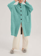 Box-Cut Camel Hair Cardi - Bright Blue, L image