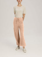 Wide-Leg Wool-Cashmere Trouser With Pocket - Beige, L image