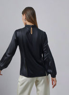 Double Slit Silk Top