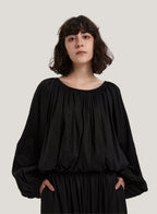 Draped Casual Linen Blouse